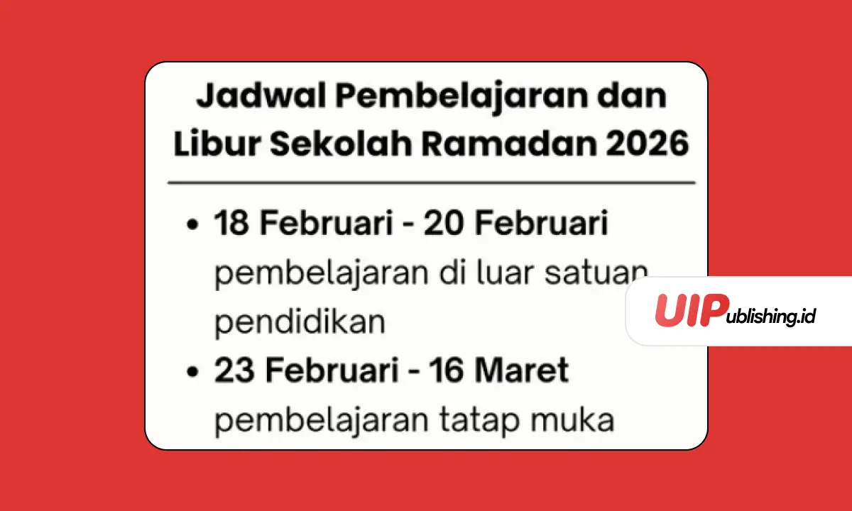 Jadwal Libur Sekolah Awal Ramadhan 2026
