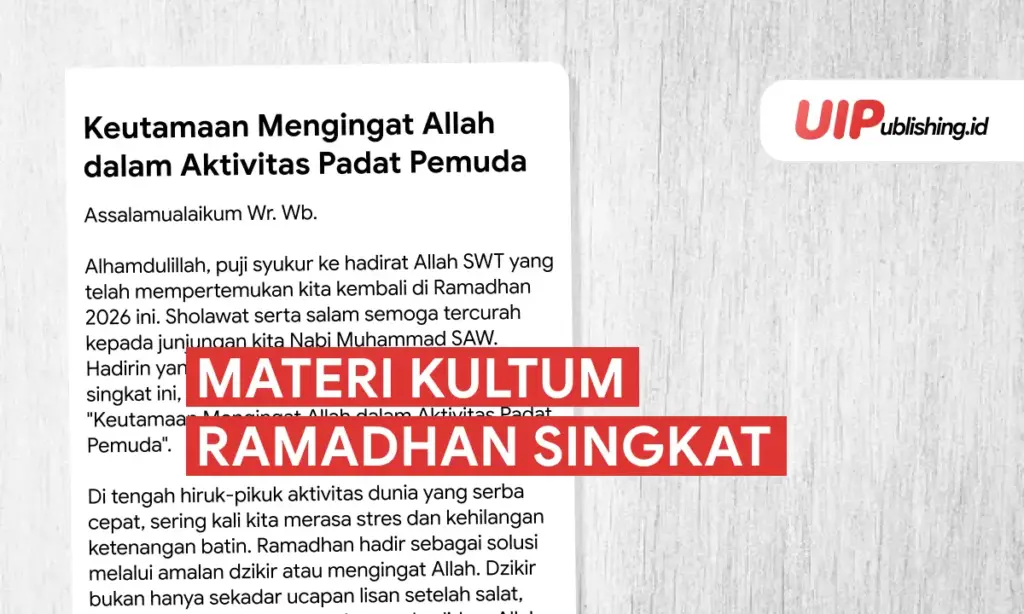 Materi Kultum Ramadhan Singkat 5 menit 7 menit 10 menit