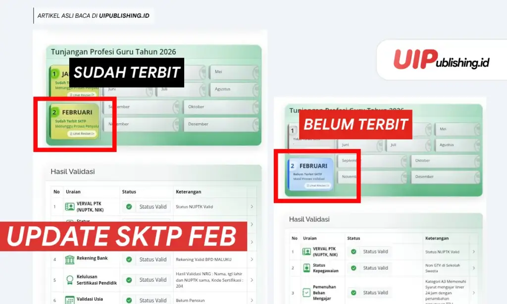 SKTP terbit mulai tanggal 23 Februari